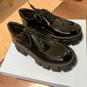 Prada leather loafers